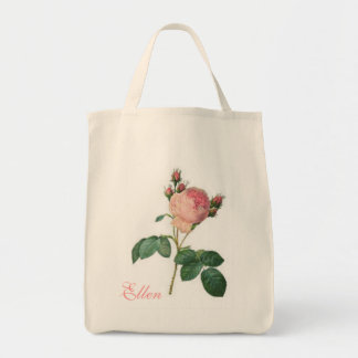 Cabbage Rose Vintage Floral Tote Bag