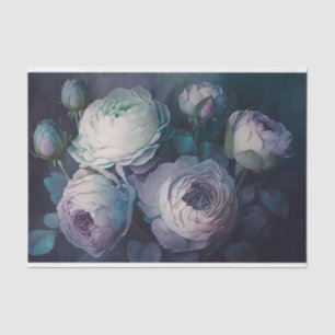 Cabbage Roses - Dark Tissue Paper