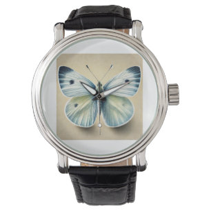 Cabbage White Butterfly 190724IREF226 - Watercolor Watch
