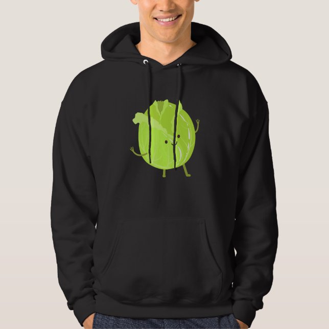 Cabbage With Arms Heathy Vegetables Cabbage Hoodie (Front)