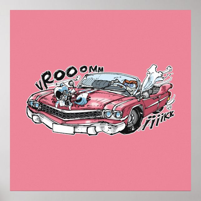 cabbar baba drive on pink cadillac poster (Front)