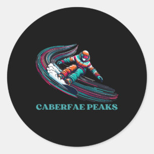 Caberfae Peaks Michigan Snowboarding  Classic Round Sticker