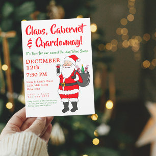 Cabernet & Chardonnay Wine Exchange Invitation