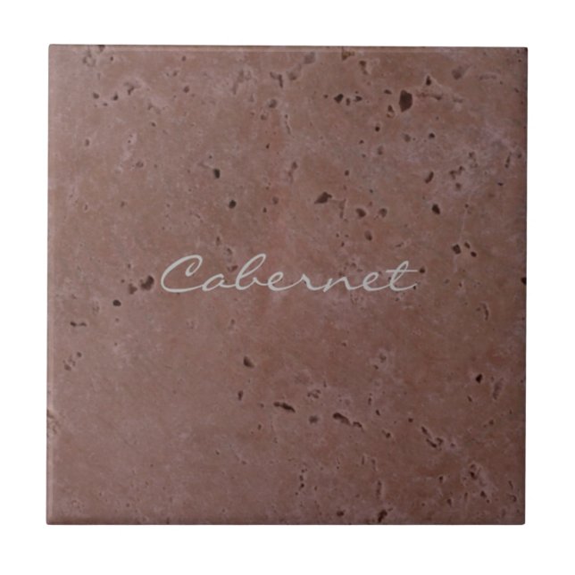 Cabernet Wine Red Travertine 2.0 Tile (Front)