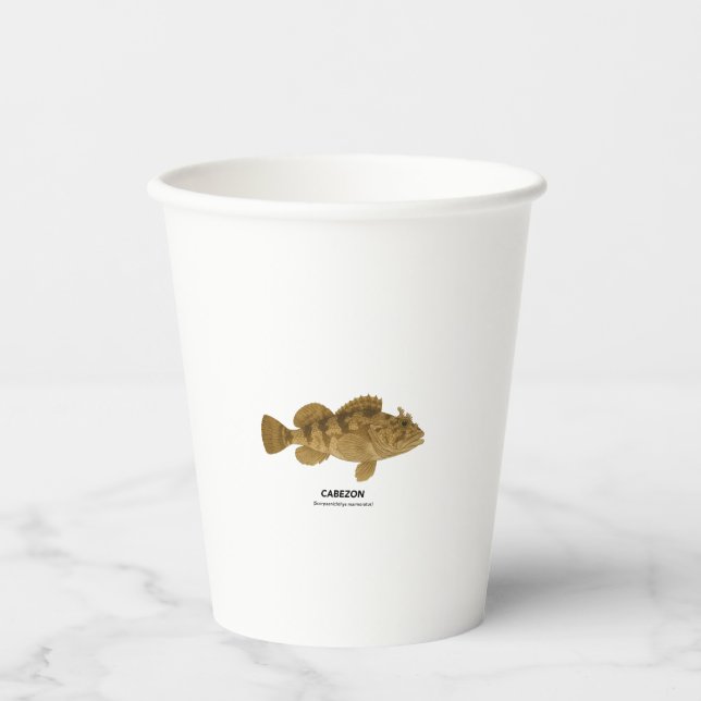 Cabezon - California Marine Life Paper Cups (Front)