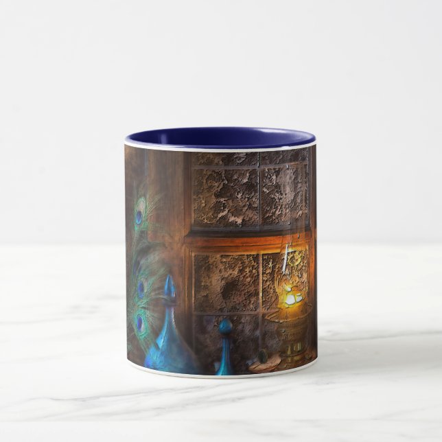 Cabin by lamplight scene mug (Center)