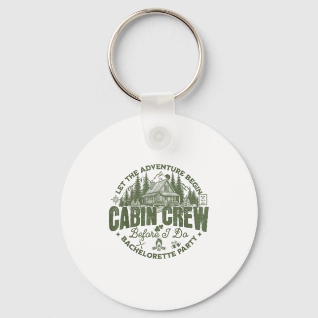Cabin Crew Before I Do Bachelorette Party Camp Bac Key Ring (Front)