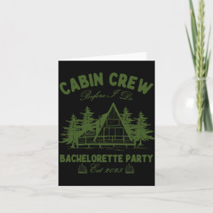 Cabin Crew Before I Do Camp Bach Bachelorette Part Card