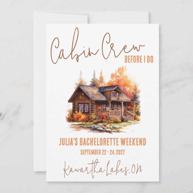 Cabin Crew Before I DO! Weekend Bachelorette Party Invitation (Front)
