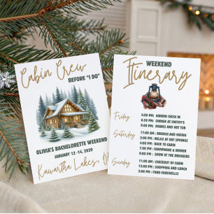 Cabin Crew Before I DO! Weekend Bachelorette Party Invitation