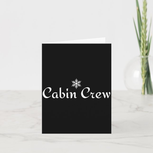 Cabin Crew Christmas Pjs Family Christmas Pajamas  Card (Front)