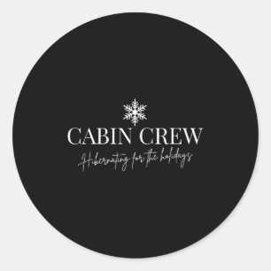 Cabin Crew Christmas Pjs Family Christmas Pajamas  Classic Round Sticker
