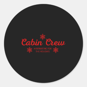 Cabin Crew Christmas Pjs Family Christmas Pajamas  Classic Round Sticker