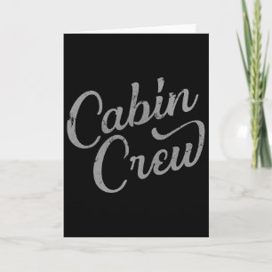 Cabin Crew Friends Family Group Lake Or Mountain V Card