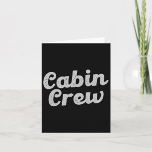 Cabin Crew Friends Family Mountain Vacation Cabin Card