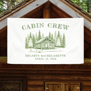 Cabin Crew Green Camp Bachelorette Party Banner