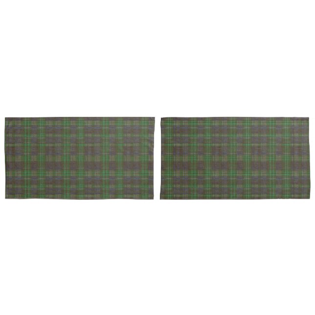 Cabin Forest Green Tartan Pillowcase (Front-Set)