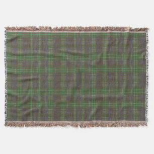 Cabin Forest Green Tartan Throw Blanket