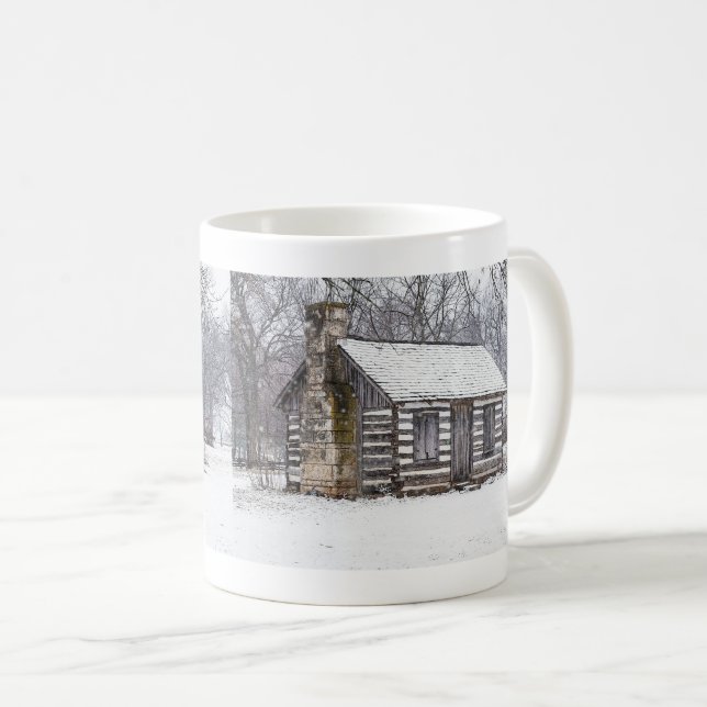 Cabin In The Snow Coffee Mug (Front Right)