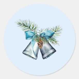 "Cabin in the Snow" Matching Envelope Classic Round Sticker