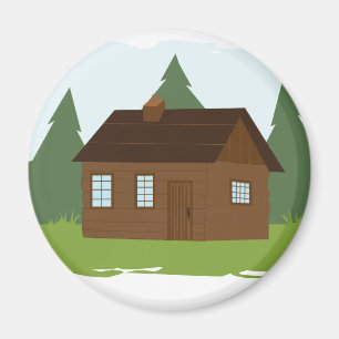 Cabin in the Trees Magnet