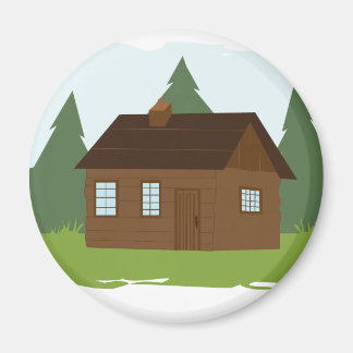 Cabin in the Trees Magnet