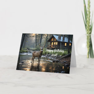 CABIN IN THE WOODS DAD BIRTHDAY CARD