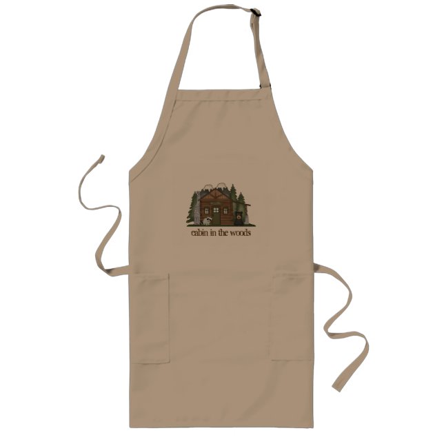 Cabin in the Woods Khaki Long Apron (Front)