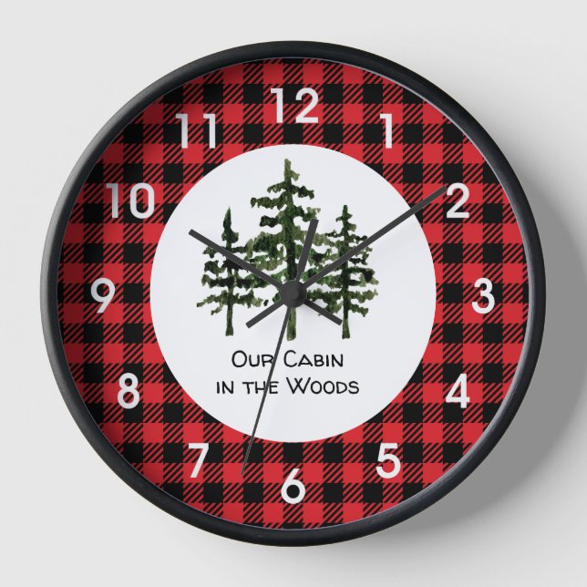 Cabin In The Woods Wall Clock (Front)