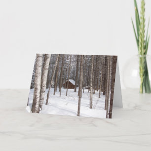 Cabin in winter notecard