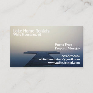 Cabin Lake Home Vacation Rental Business Cards