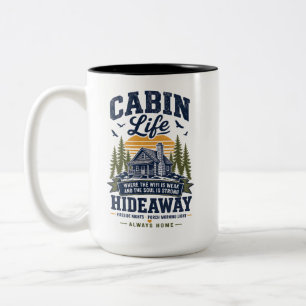 Cabin Life Hideaway  Two-Tone Coffee Mug