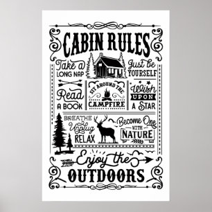 Cabin Life: Unplug and Embrace the Great Outdoors Poster