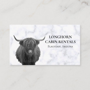 Cabin Mountain Home Vacation Rental Cow Highland B Business Card
