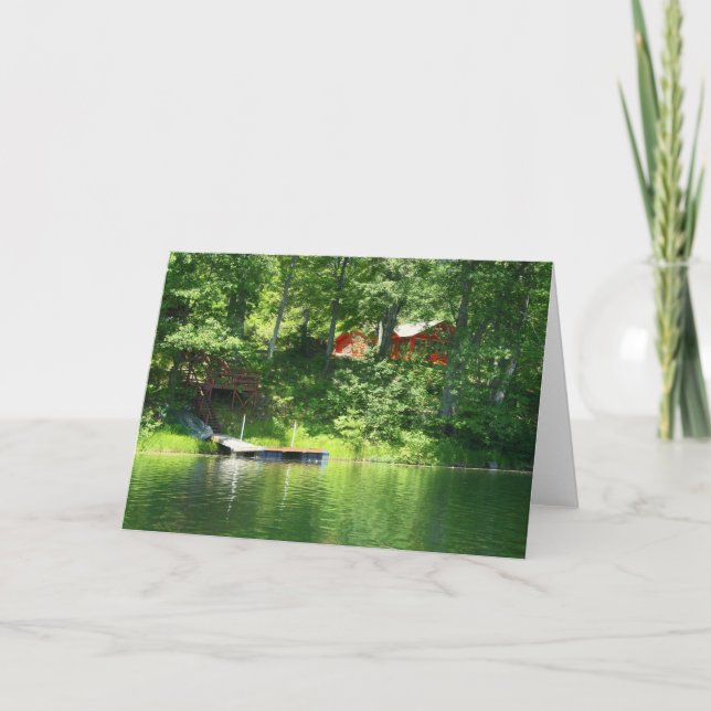 Cabin on lake card (Front)