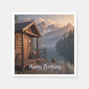 Cabin On The Lake Napkin