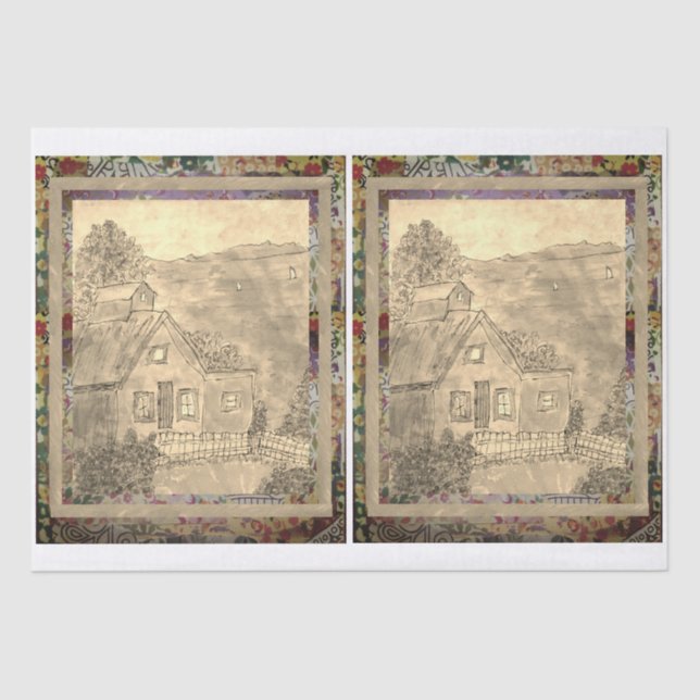 Cabin on the Lake Tissue Paper (Front)