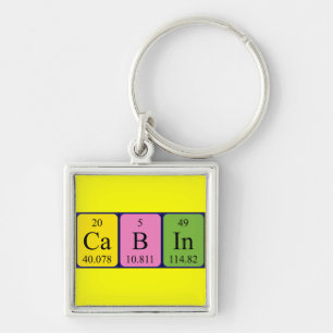 Cabin periodic table keyring