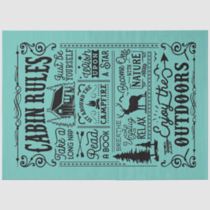 Cabin Rules Tissue Paper