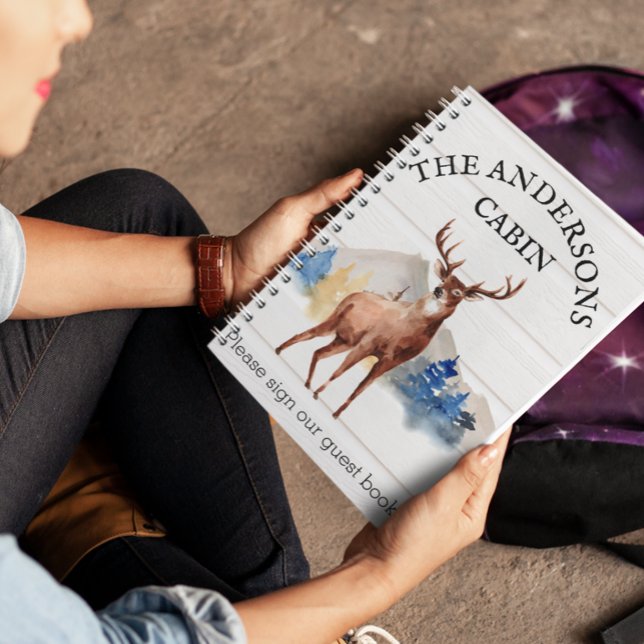 Cabin Rustic Deer Guest Book Mountain Cabin (Creator Uploaded)