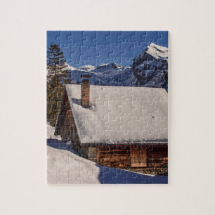CABIN SNOW COVERED JIGSAW PUZZLE