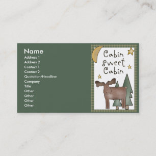 Cabin Sweet Cabin Northwoods Business Cards