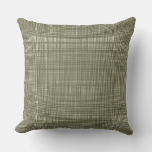 Cabincore Wobbly Gingham Christmas Green Cushion