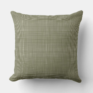 Cabincore Wobbly Gingham Christmas Green Cushion