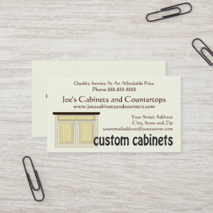 Cabinet Countertop Remodeling Business Card