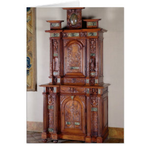 Cabinet with two sections, and a double door