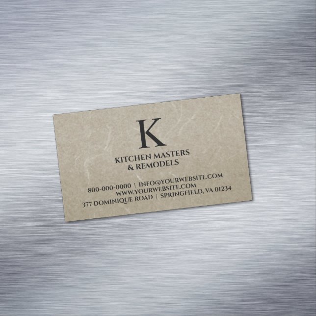 Cabinetry Masonry Magnetic Business Card (In Situ)