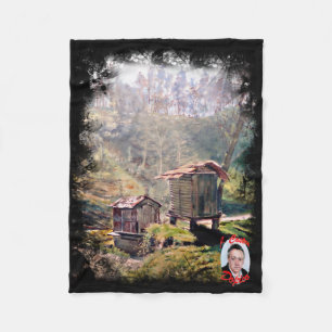 Cabins Fleece Blanket