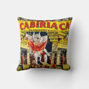 Cabiria Old Movie Poster Image Throw Pillow