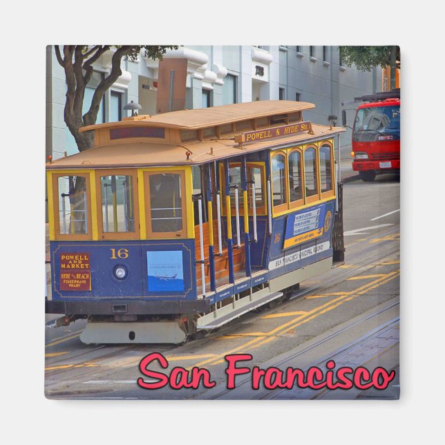 Cable Car in San Francisco Magnet (Front)